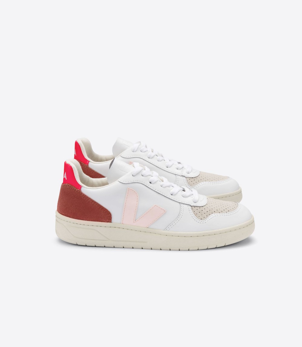 Veja Sneakers Womens - V-10 Leather - White - 6951PEJWZ